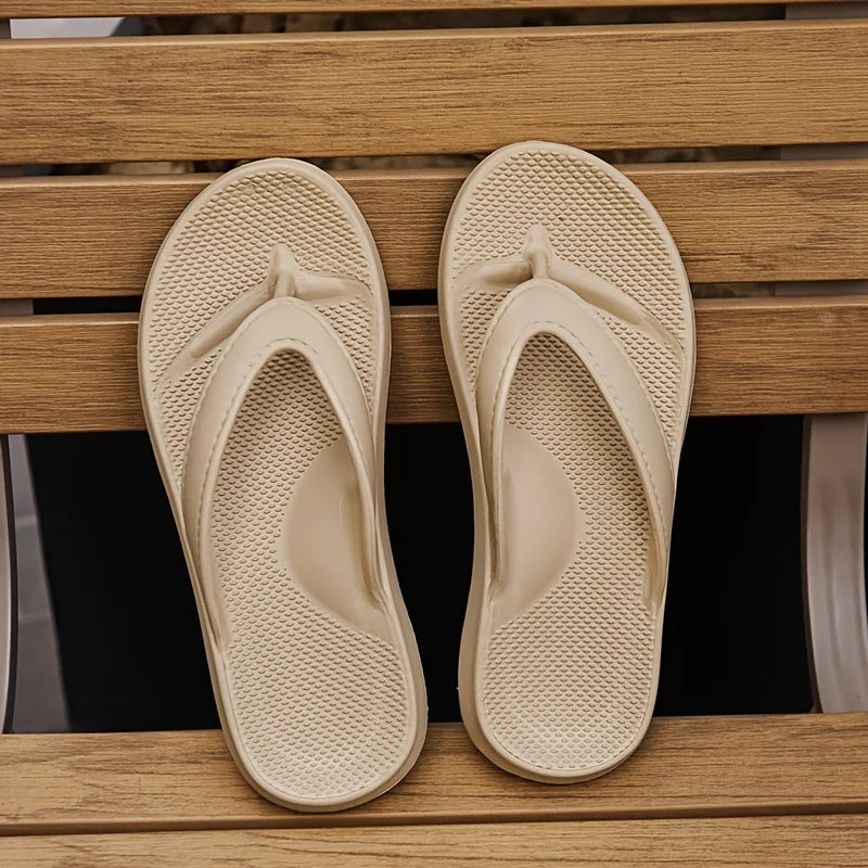Fashion Women'S Flip Flops Solid Colors Anti-Slip Soft Sole Slippers Durable Comfort Outdoor Men Summer Couple Beach Sandals