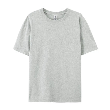 100% Cotton Solid Color T-Shirts Men Woman Short Sleeve Fashion Brand Trend Casual Soft Clothing Tees Breathable Summer Tops