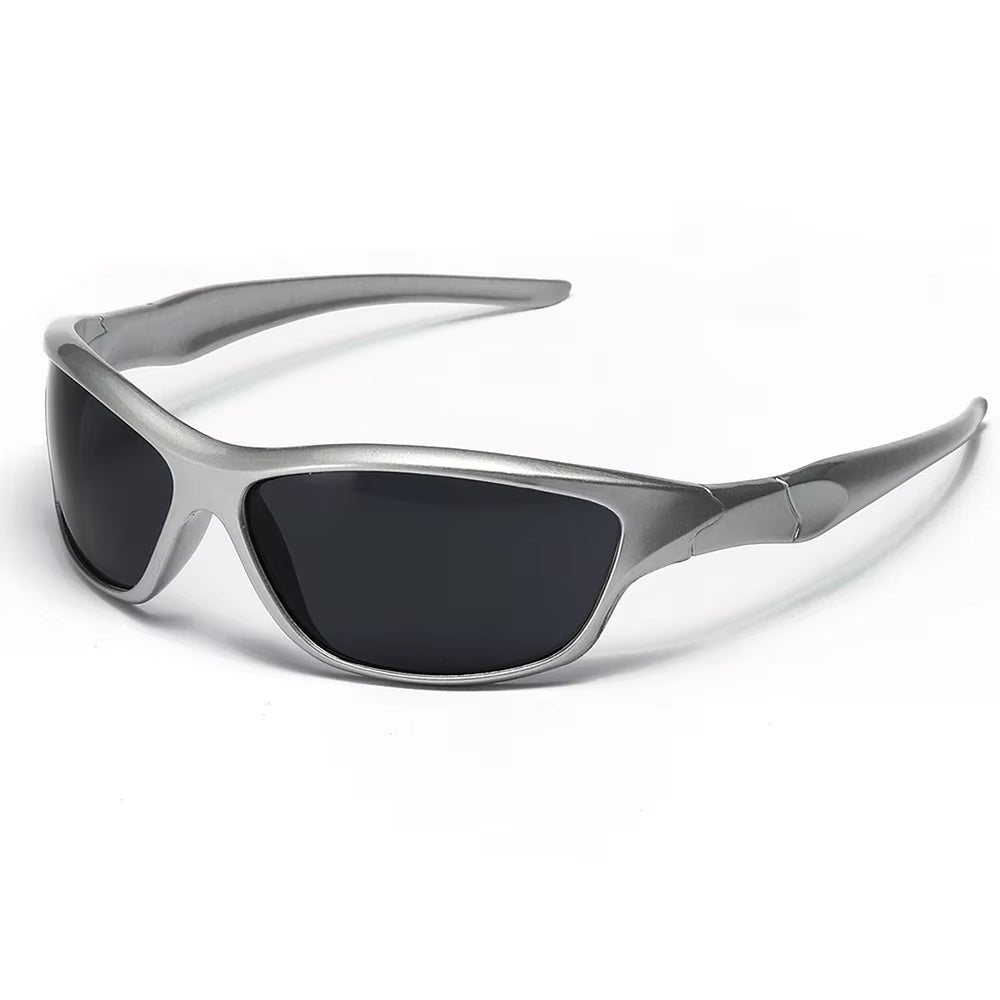 Men'S Silver Y2K Sunglasses Outdoor Cycling Sports Sun Glasses Women Vintage Shades Trendy Punk Goggle Eyewear 2000S Aesthetic