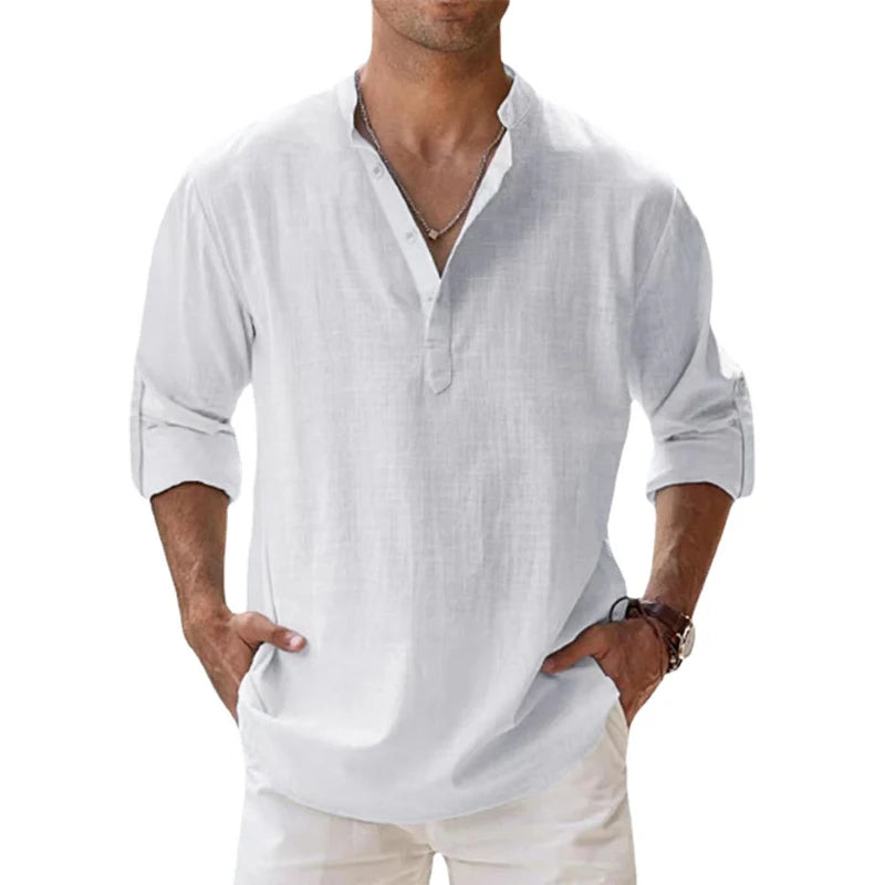 Coastal Linen Button-Up