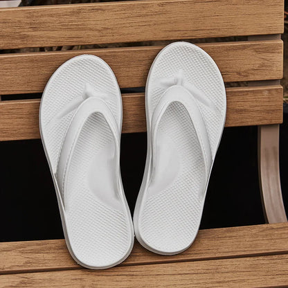 Fashion Women'S Flip Flops Solid Colors Anti-Slip Soft Sole Slippers Durable Comfort Outdoor Men Summer Couple Beach Sandals